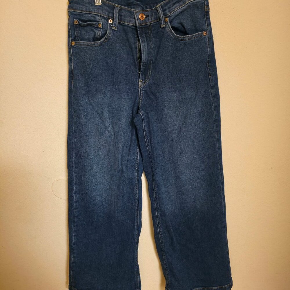 Gap high rise stride 6s 28s dark wash